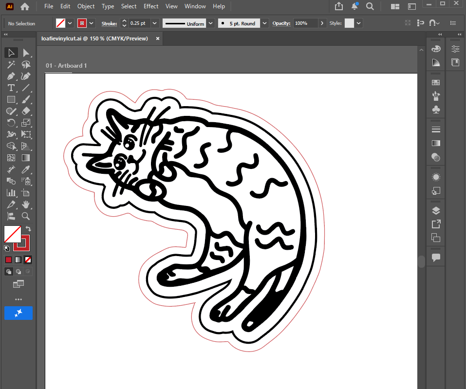 Using multiple strokes and expand function to get the different tool paths (cut vs. engrave)